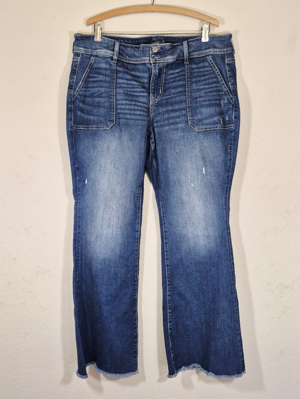 Torrid Mid Rise Flare Blue Jeans
